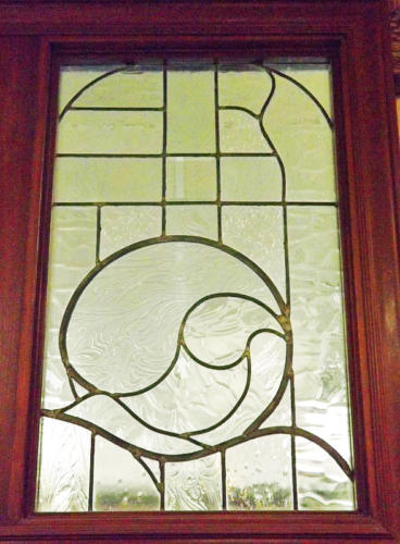 Window, Clear Textured Glass, Curling Iron, Chino, Detail 2